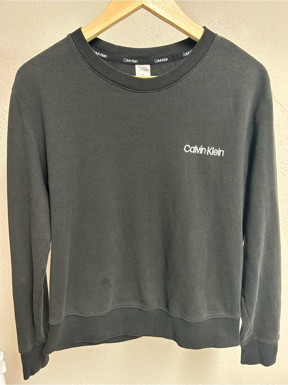 Calvin Klein Black Sleepwear Crewneck Sweatshirt Pullover M